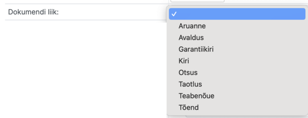 Metaandmevälja klassifikaatori näide Metaandmevälja klassifikaatori näide